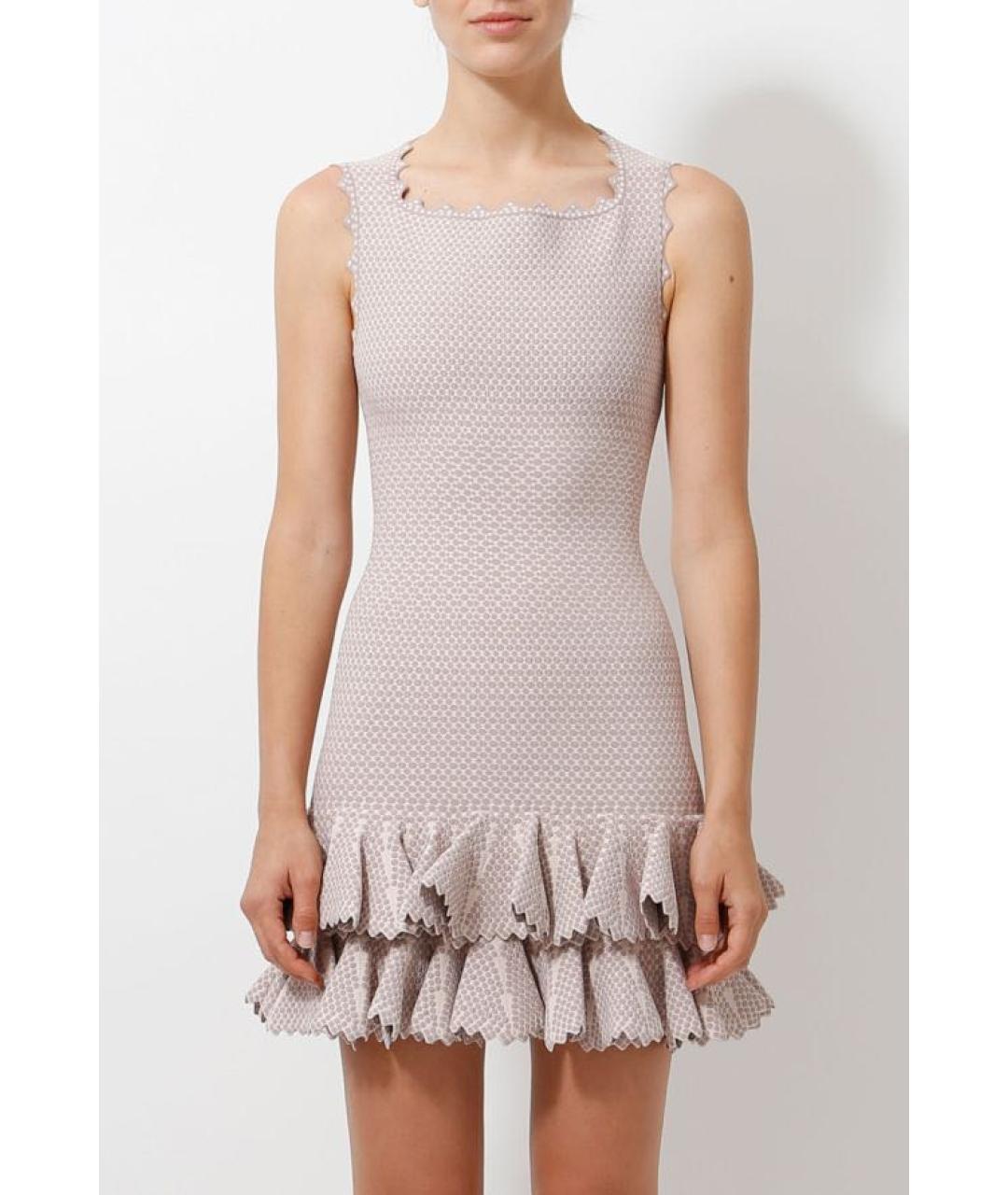 ALAIA Розовое вискозное коктейльное платье, фото 2