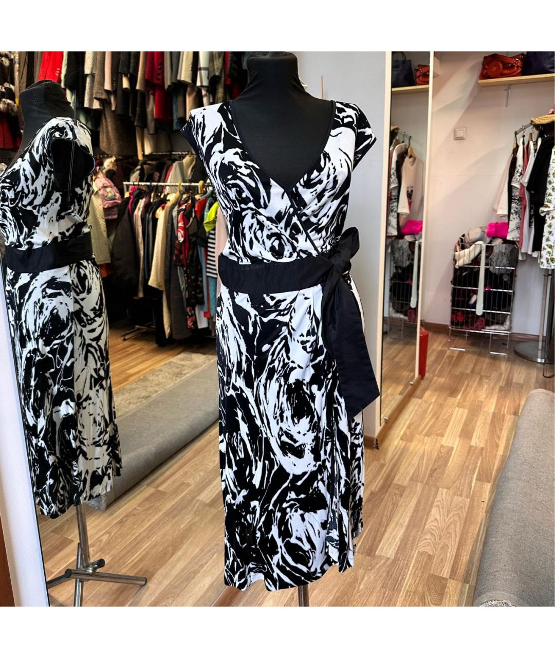 MAX MARA Черное вискозное повседневное платье, фото 8