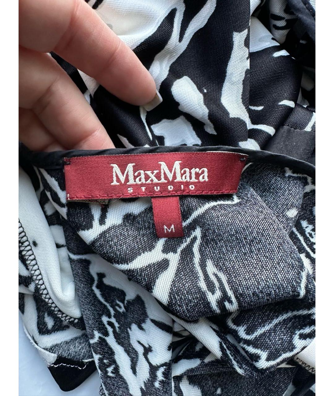 MAX MARA Черное вискозное повседневное платье, фото 7