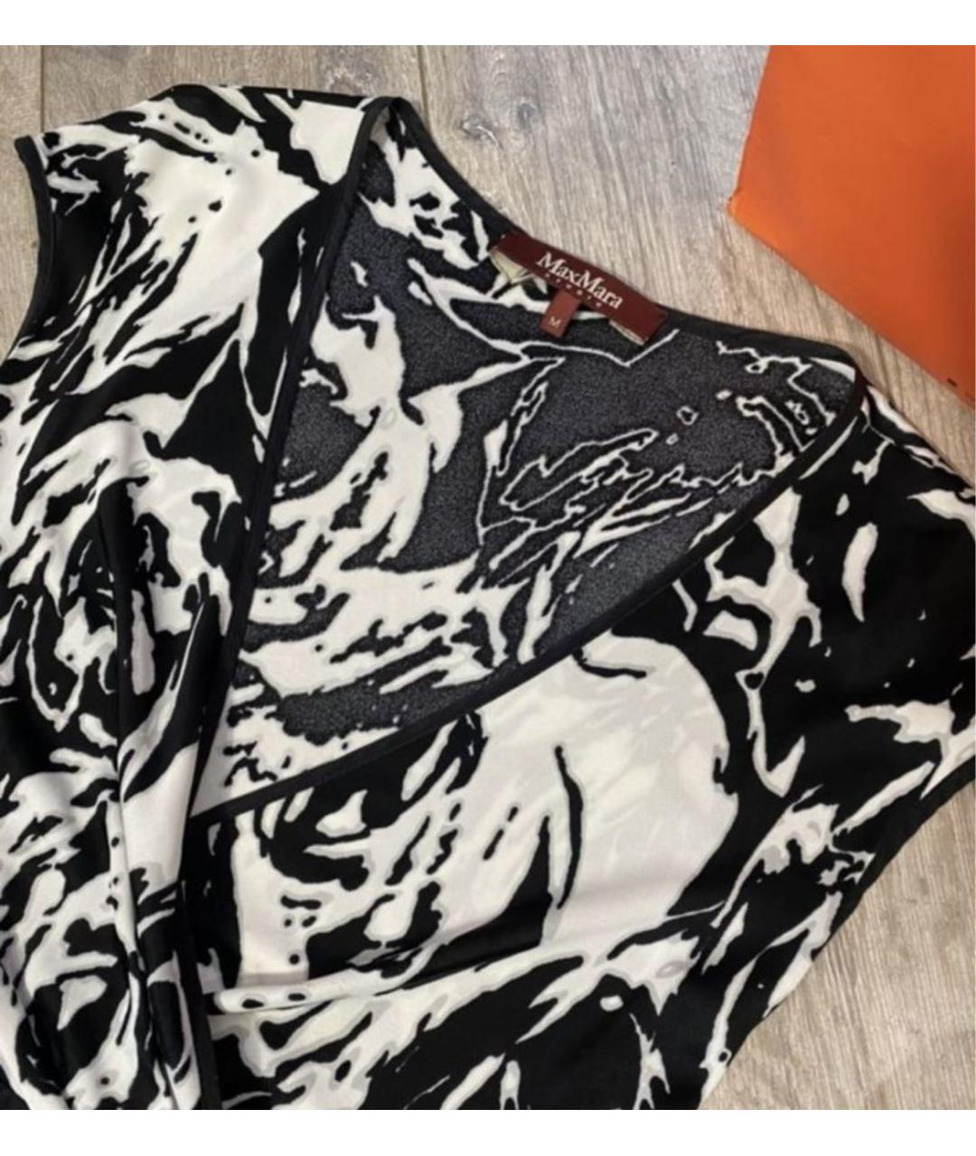 MAX MARA Черное вискозное повседневное платье, фото 5