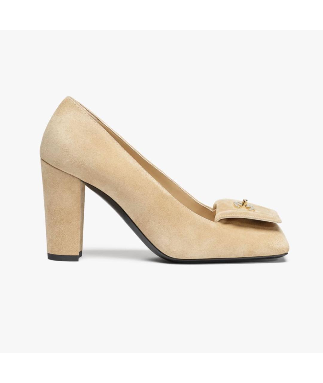 CHANEL Бежевые замшевые туфли, фото 3