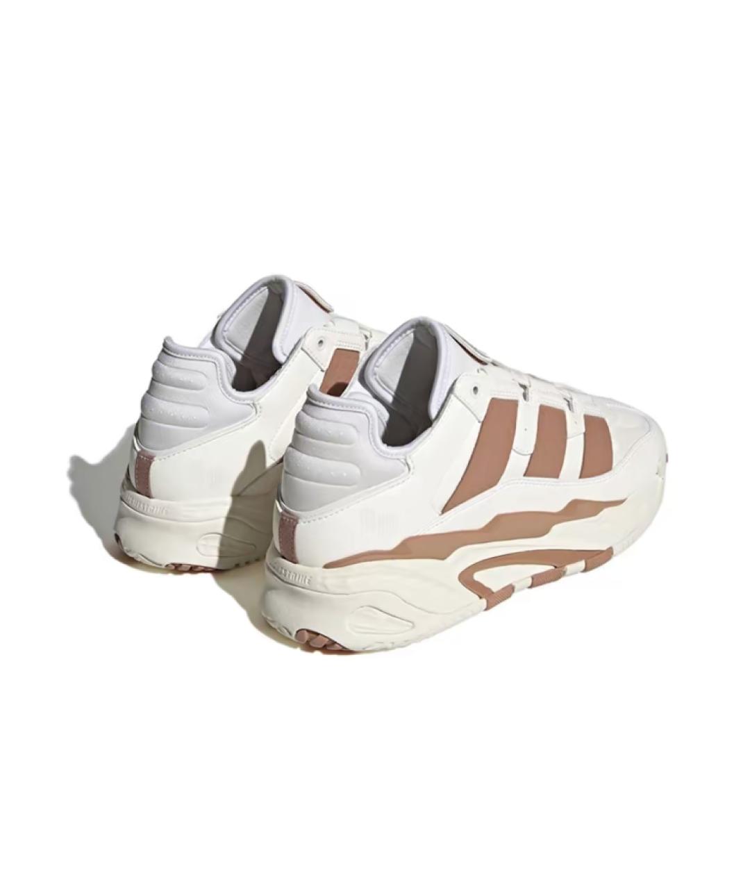 ADIDAS Белые кожаные низкие кроссовки / кеды, фото 4