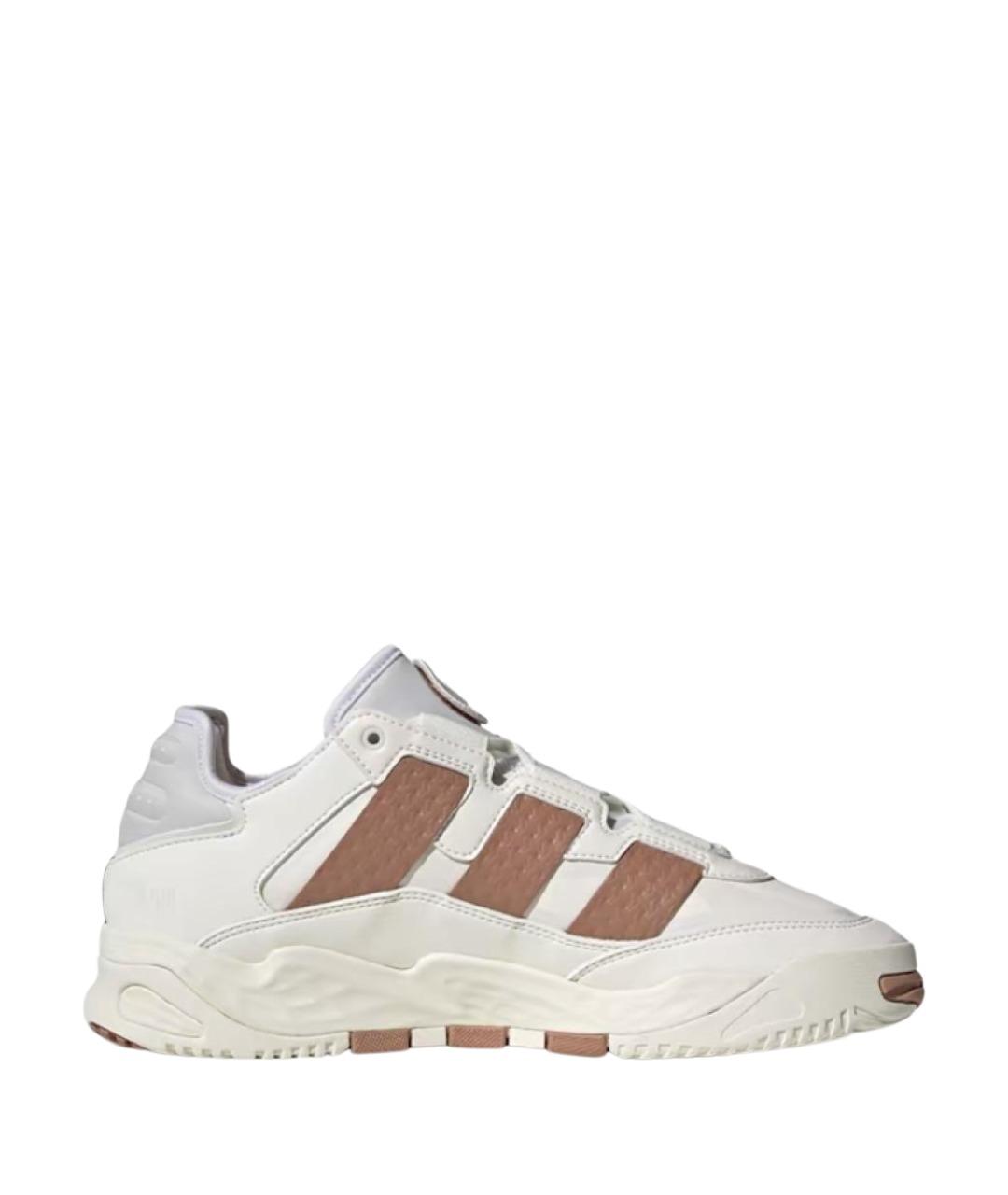 ADIDAS Белые кожаные низкие кроссовки / кеды, фото 1