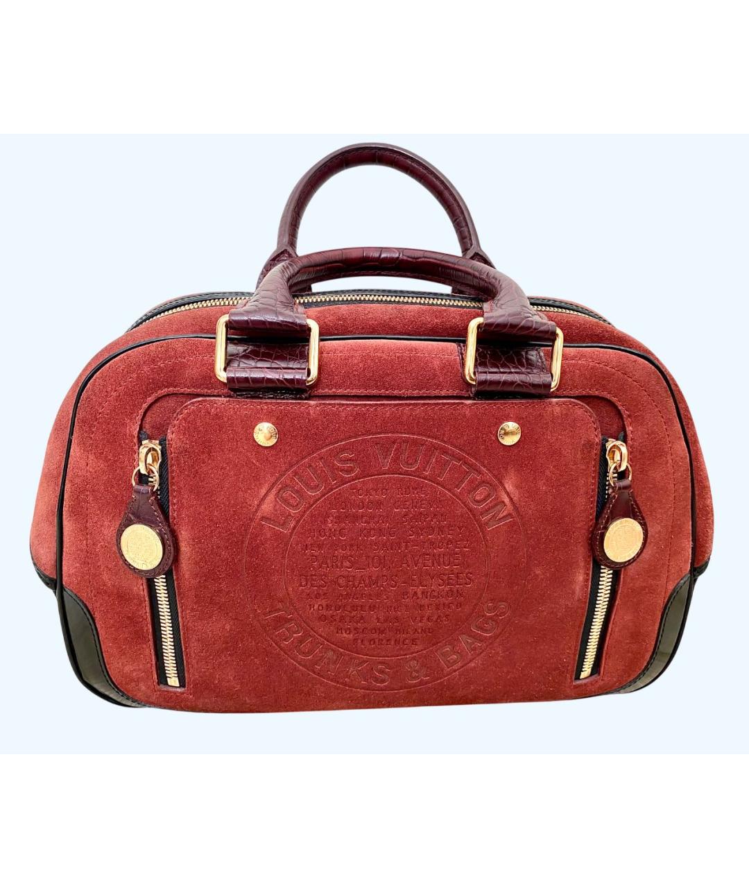 LOUIS VUITTON Оранжевая замшевая сумка с короткими ручками, фото 9