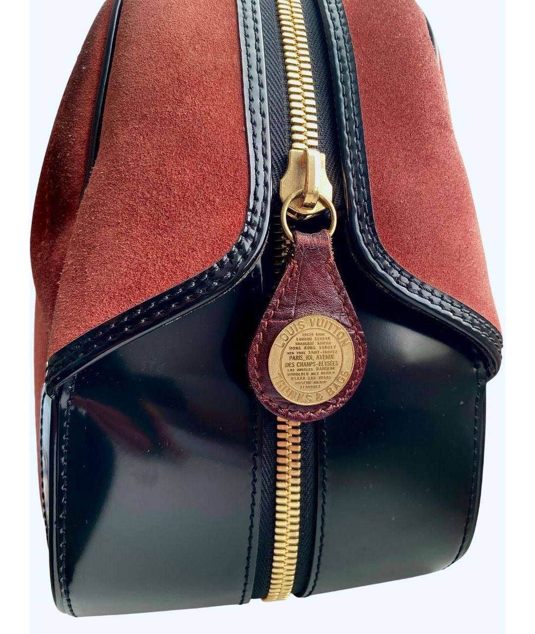 LOUIS VUITTON Оранжевая замшевая сумка с короткими ручками, фото 7