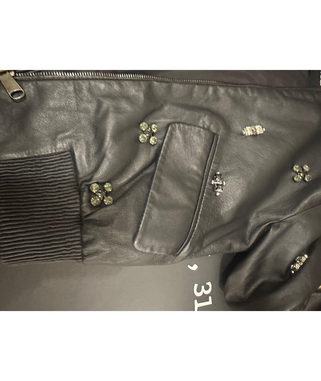 MAX&CO Черная кожаная куртка, фото 4