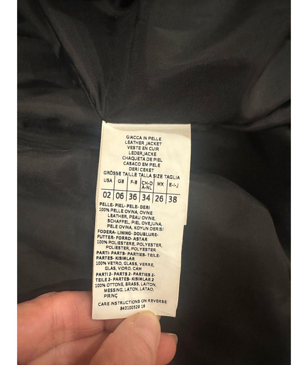 MAX&CO Черная кожаная куртка, фото 5