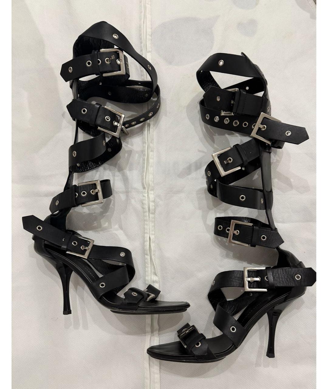 GIUSEPPE ZANOTTI DESIGN Черные кожаные сапоги, фото 5