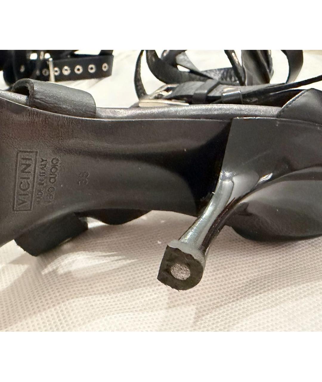 GIUSEPPE ZANOTTI DESIGN Черные кожаные сапоги, фото 4