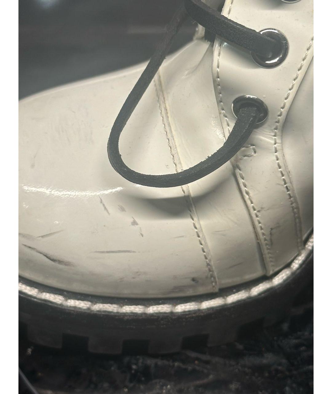 LOUIS VUITTON Белые кожаные ботинки, фото 7