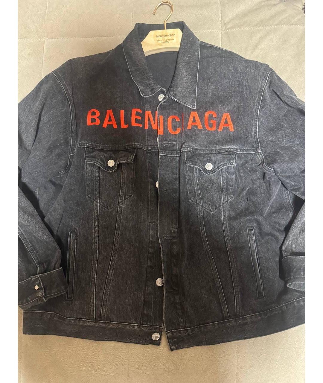 BALENCIAGA Черная деним куртка, фото 3