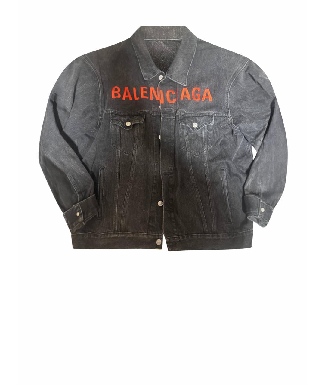 BALENCIAGA Черная деним куртка, фото 1