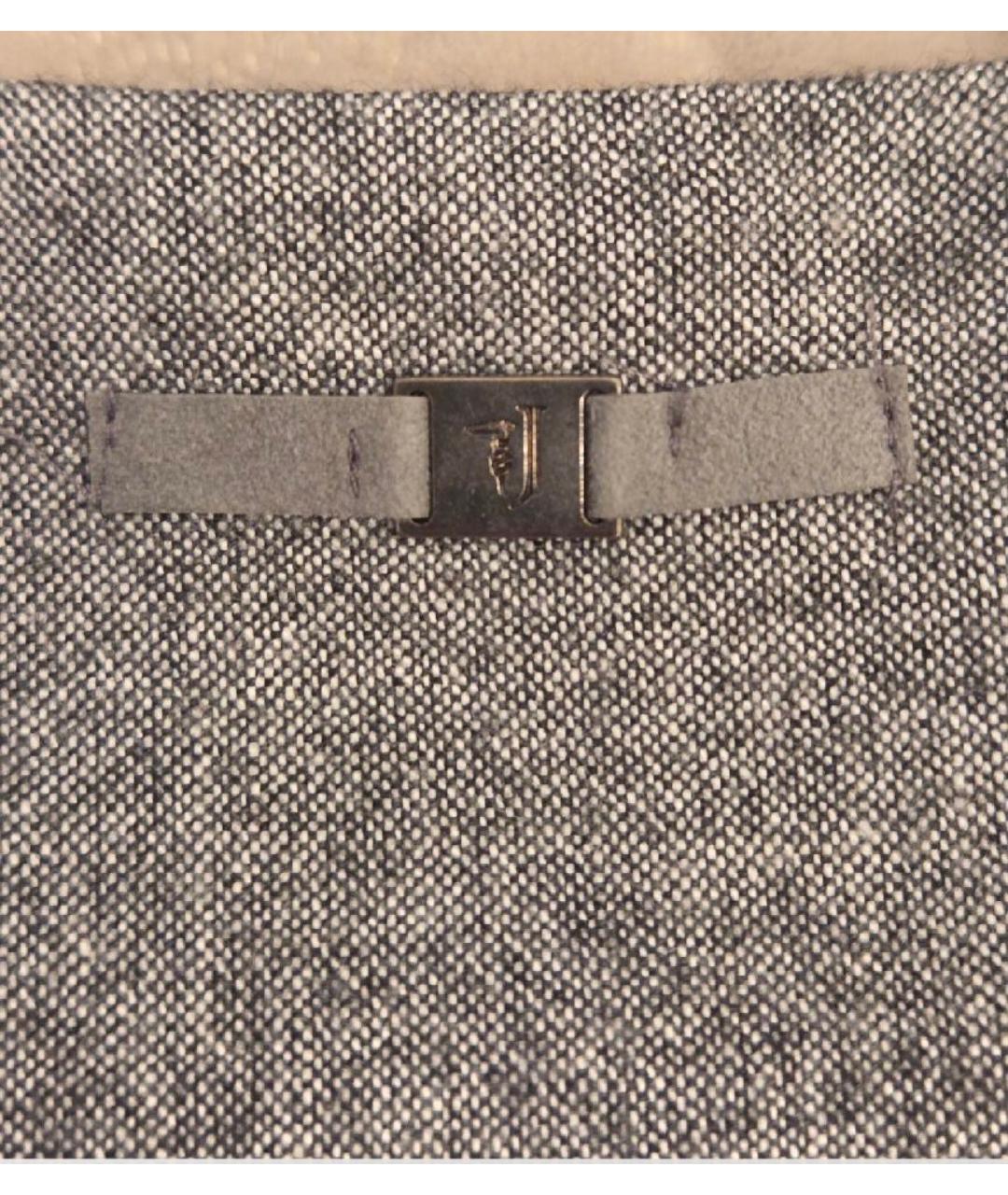 TRUSSARDI JEANS Серое вискозное повседневное платье, фото 7