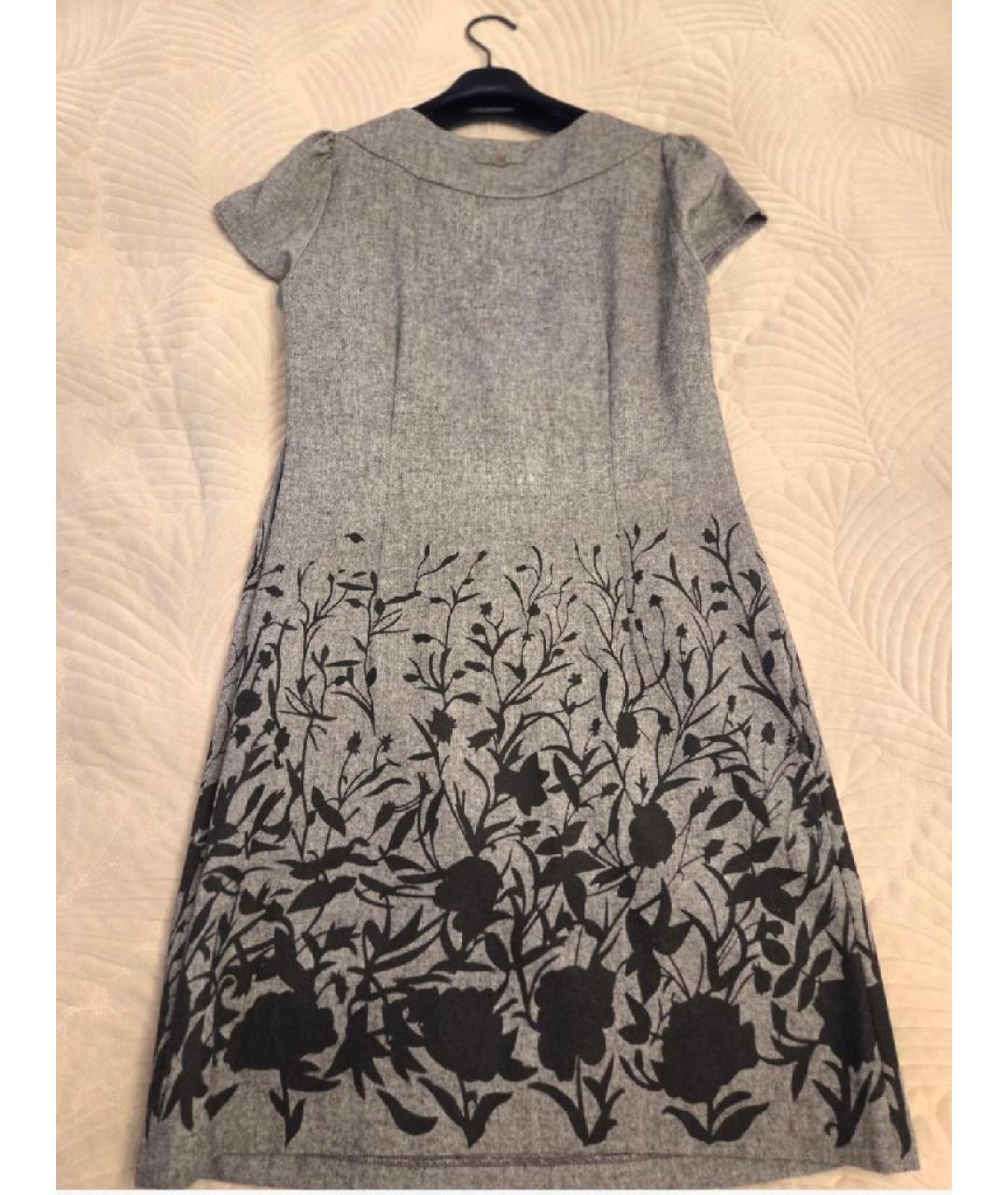 TRUSSARDI JEANS Серое вискозное повседневное платье, фото 6