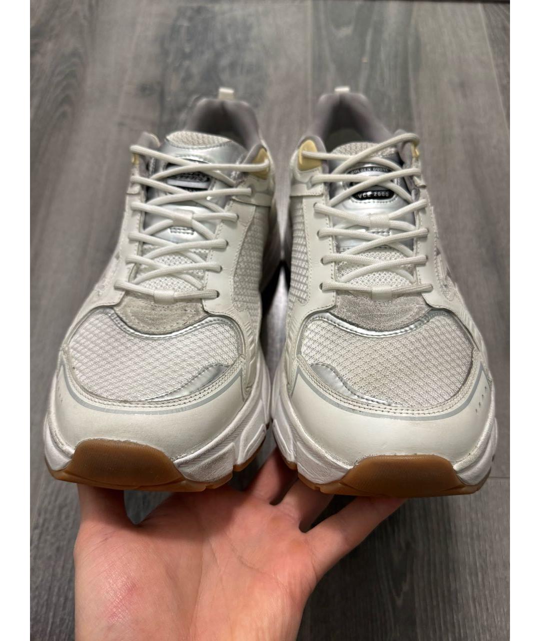 GOLDEN GOOSE DELUXE BRAND Белые кожаные высокие кроссовки / кеды, фото 2