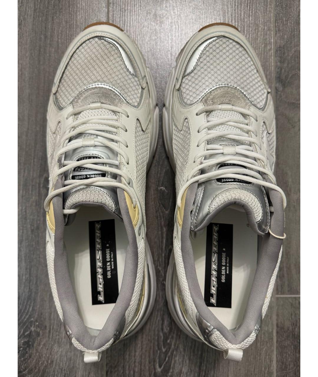 GOLDEN GOOSE DELUXE BRAND Белые кожаные высокие кроссовки / кеды, фото 3