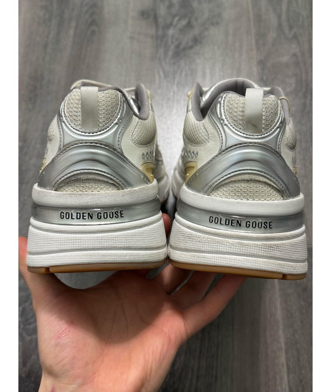 GOLDEN GOOSE DELUXE BRAND Белые кожаные высокие кроссовки / кеды, фото 4