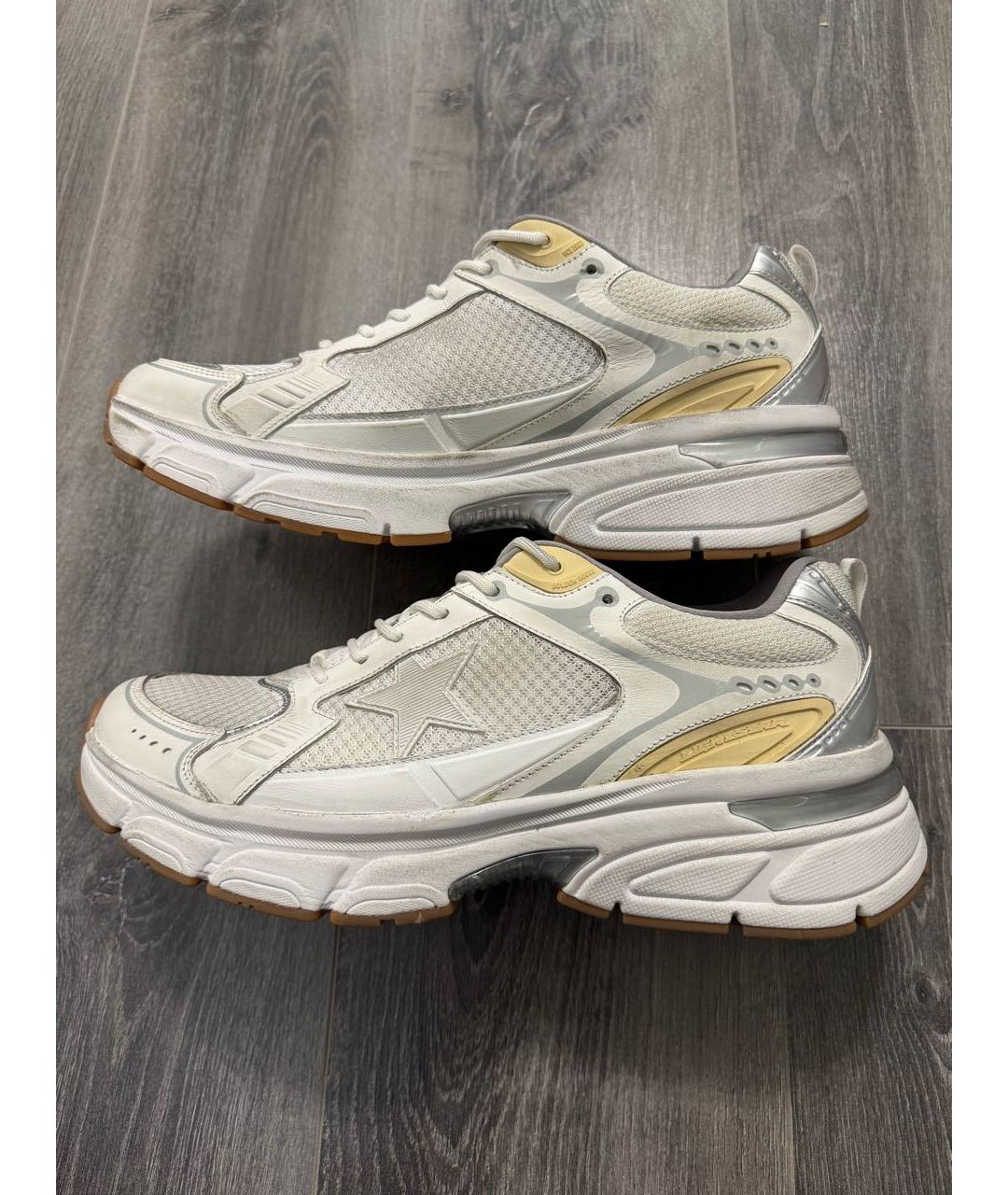 GOLDEN GOOSE DELUXE BRAND Белые кожаные высокие кроссовки / кеды, фото 9