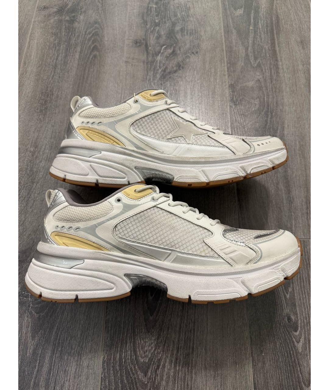 GOLDEN GOOSE DELUXE BRAND Белые кожаные высокие кроссовки / кеды, фото 5