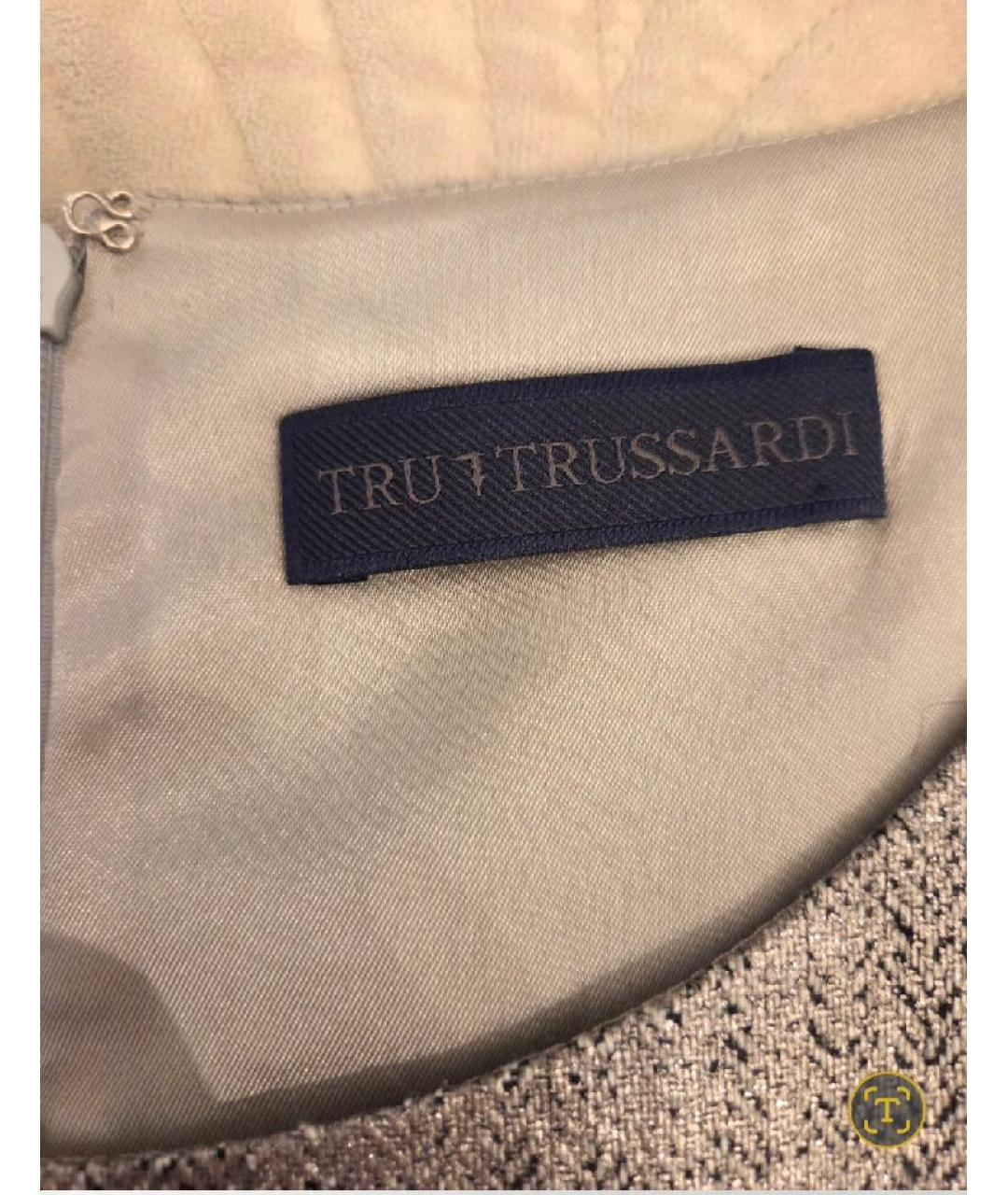 TRUSSARDI Серое коктейльное платье, фото 2