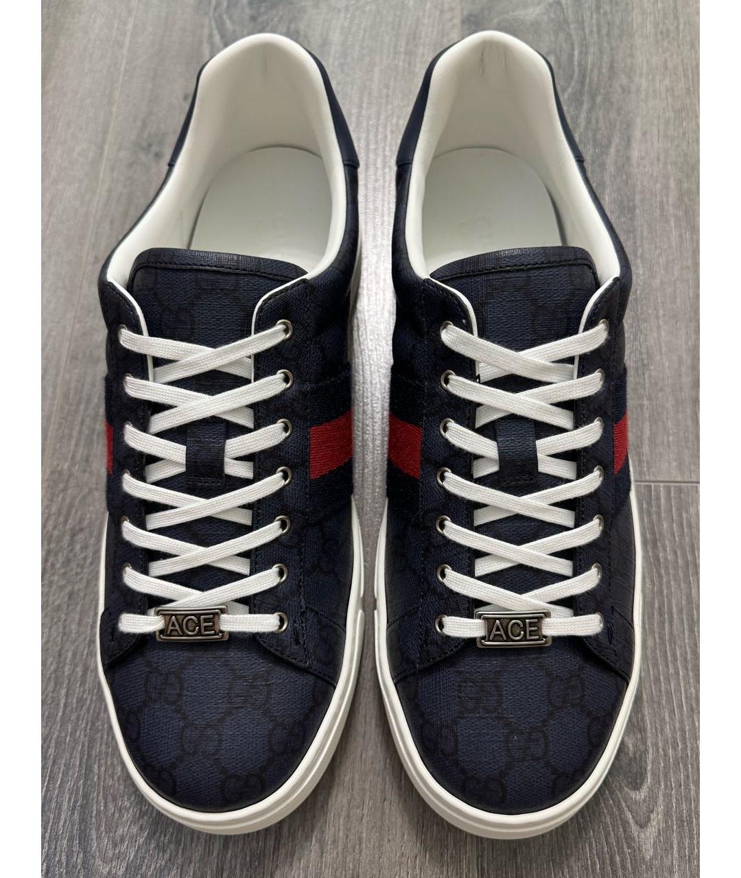 GUCCI Темно-синие низкие кроссовки / кеды, фото 3