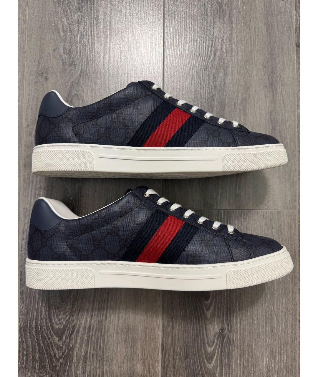 GUCCI Темно-синие низкие кроссовки / кеды, фото 5