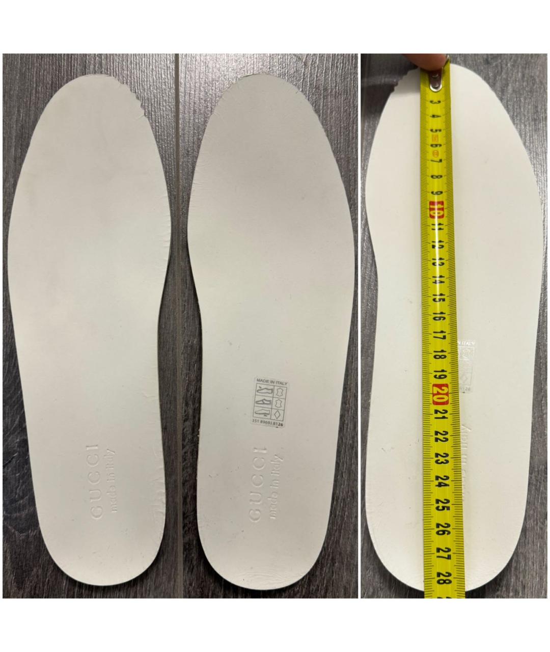 GUCCI Черные кожаные низкие кроссовки / кеды, фото 8