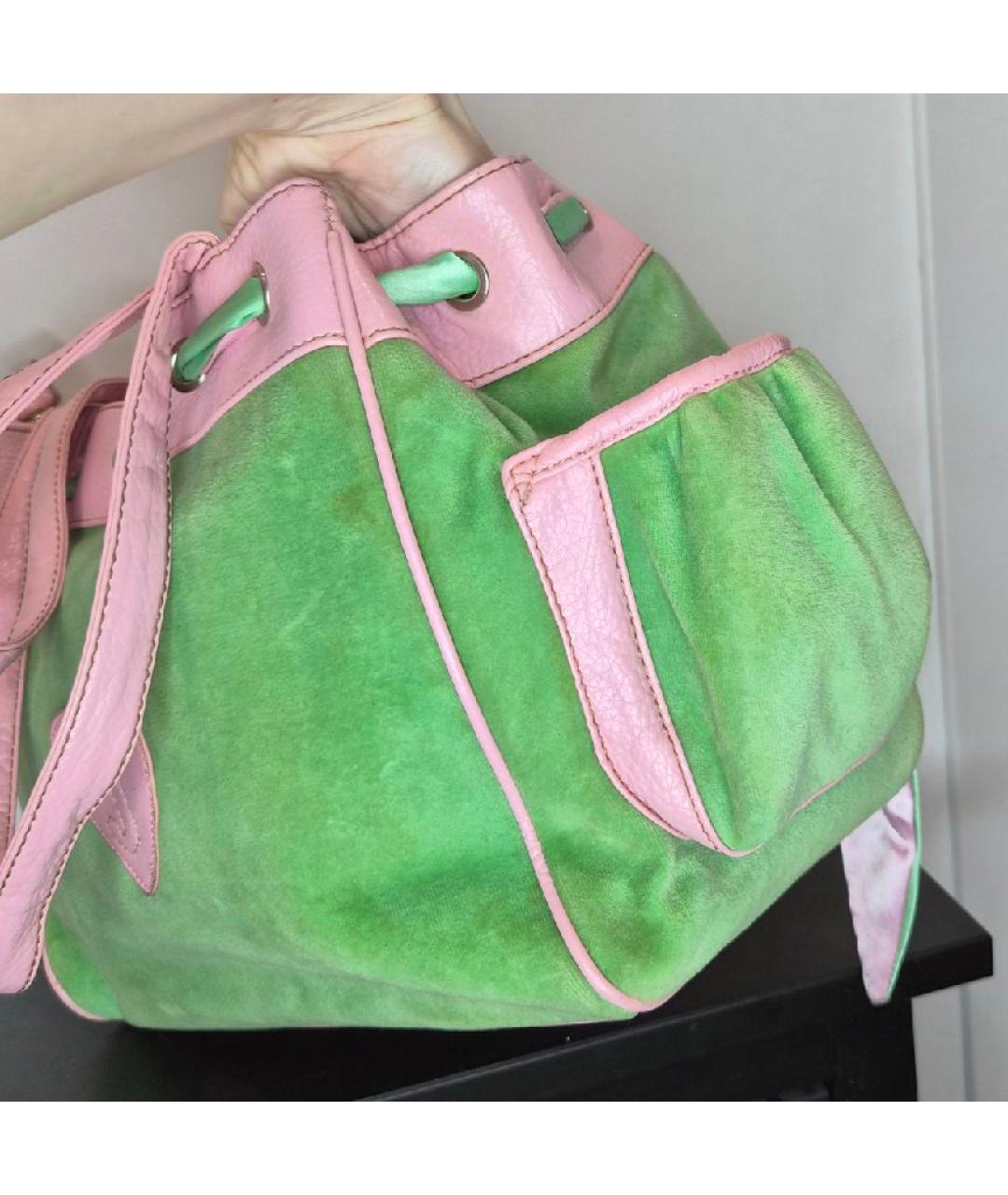 JUICY COUTURE Розовая хлопковая сумка тоут, фото 6