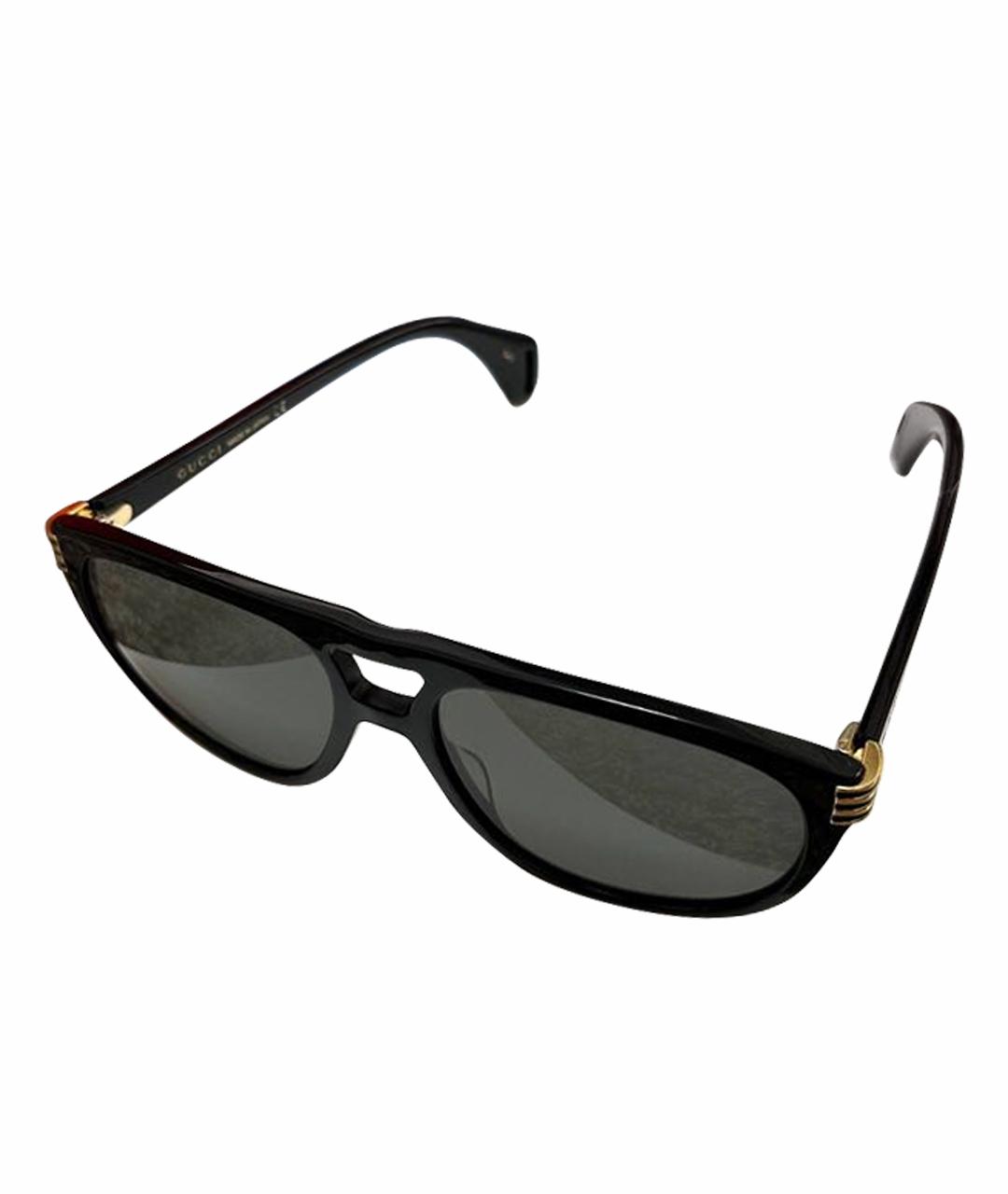 GUCCI Черные пластиковые солнцезащитные очки, фото 1