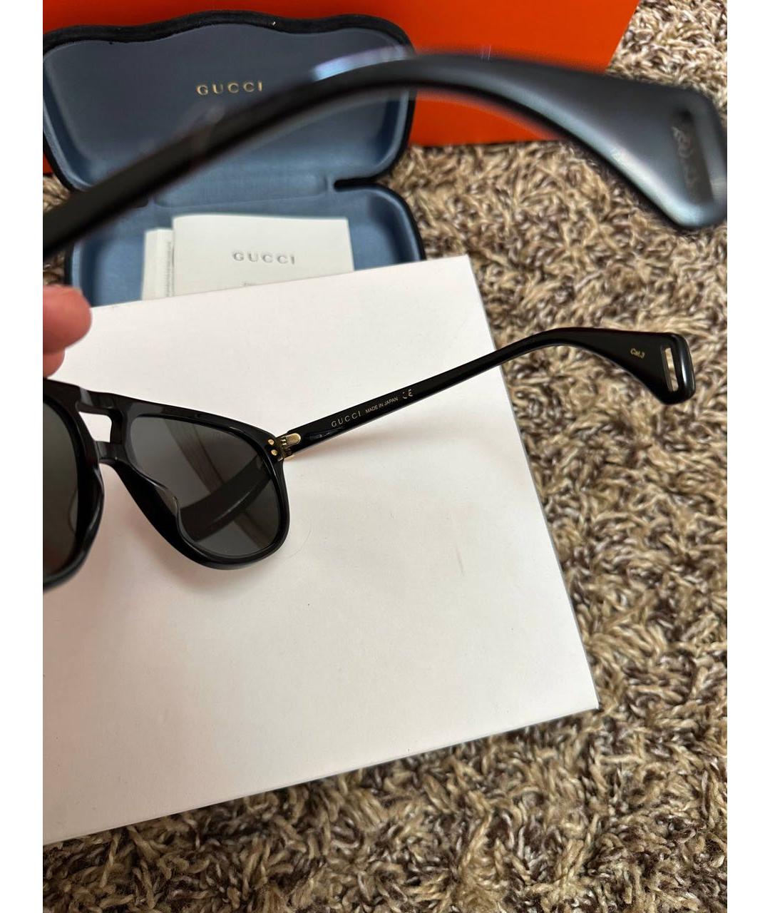 GUCCI Черные пластиковые солнцезащитные очки, фото 6