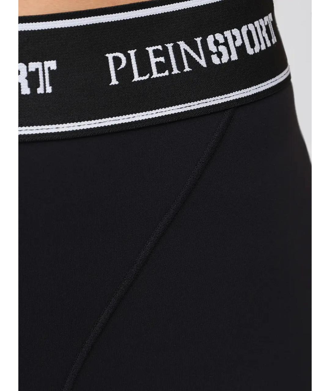 PLEIN SPORT Черные полиамидовые леггинсы и велосипедки, фото 6