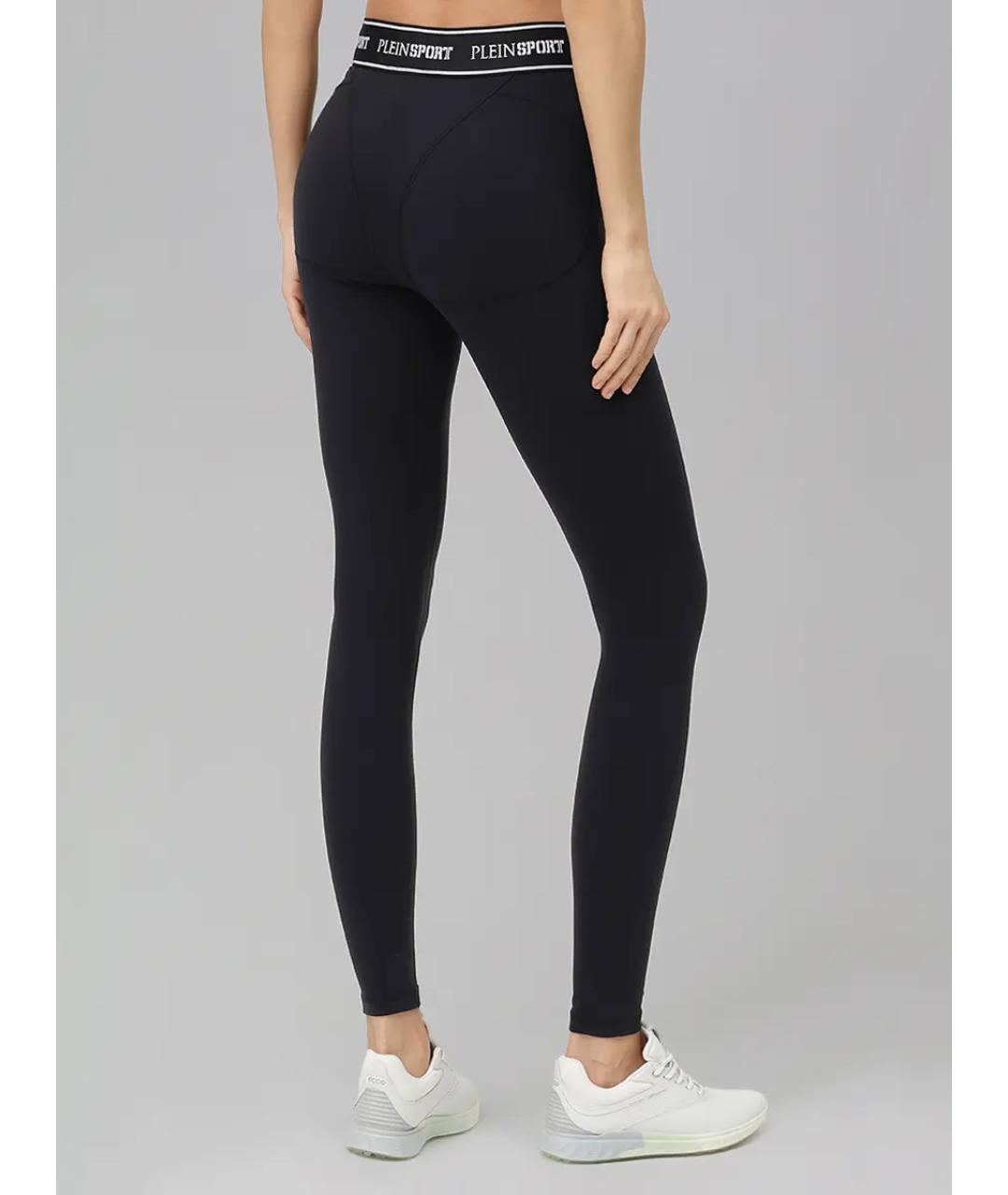 PLEIN SPORT Черные полиамидовые леггинсы и велосипедки, фото 3