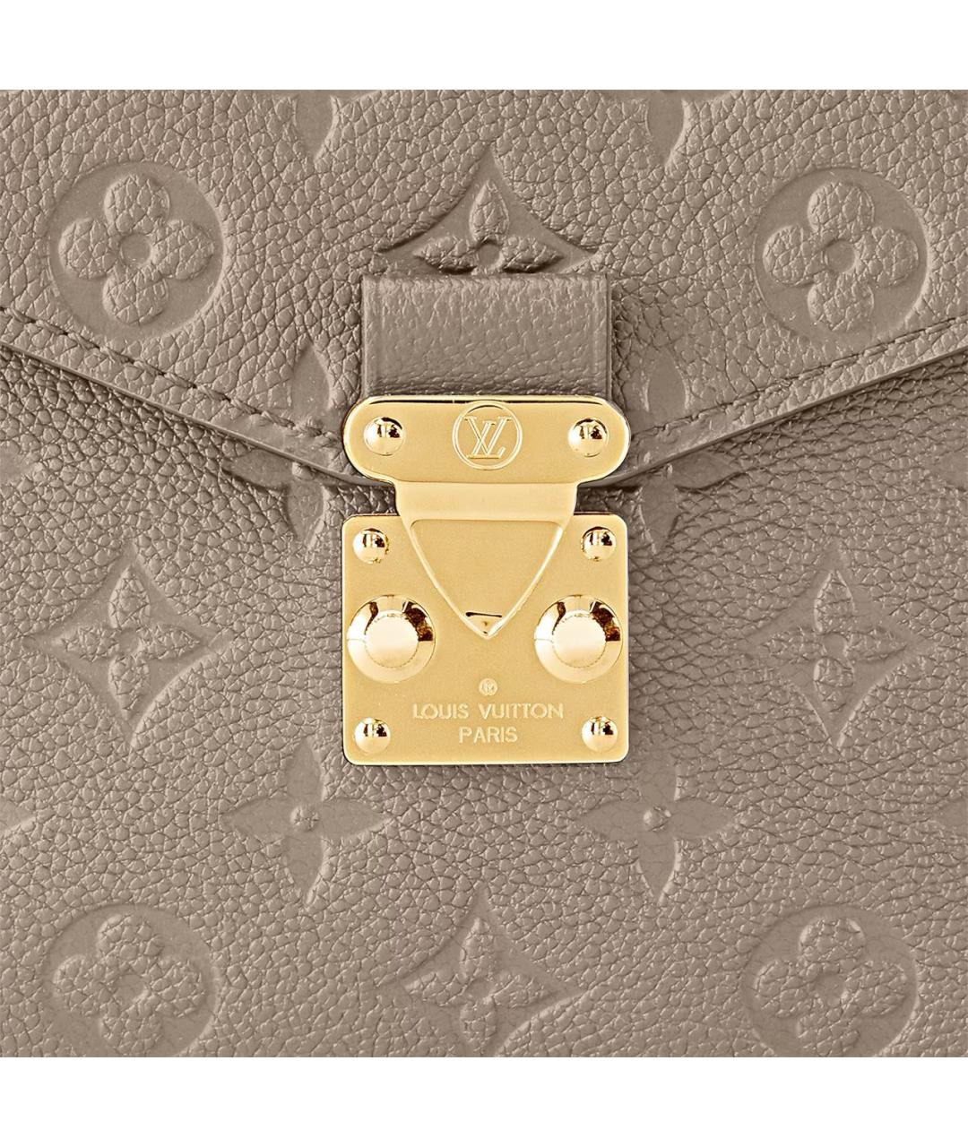 LOUIS VUITTON Серая кожаная сумка с короткими ручками, фото 3