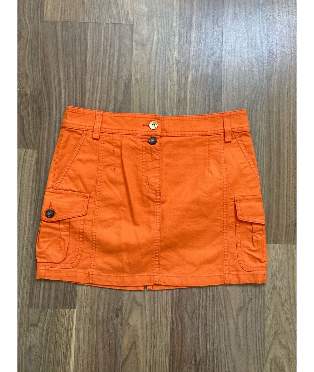 ICEBERG Оранжевая деним юбка мини, фото 7