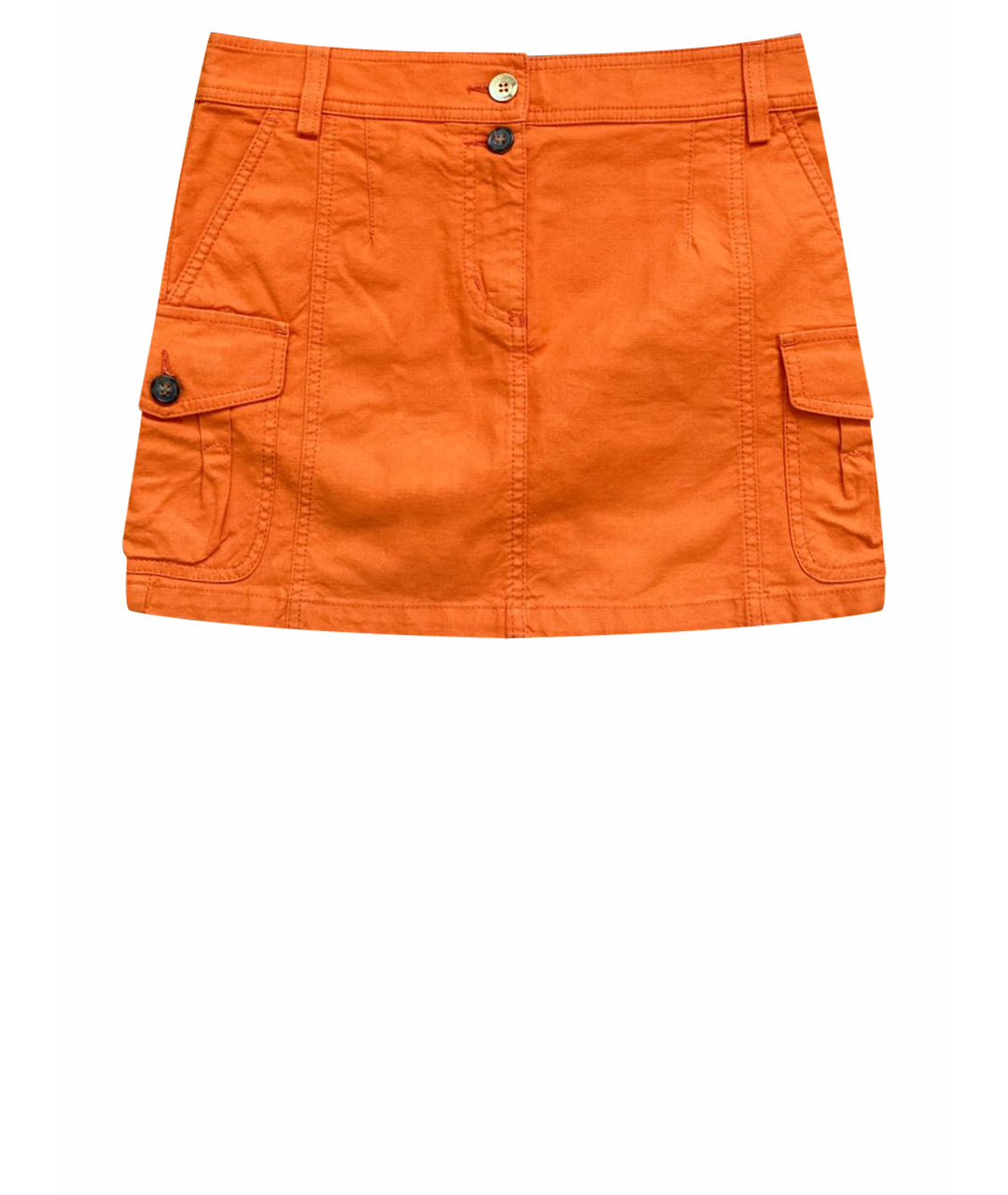 ICEBERG Оранжевая деним юбка мини, фото 1
