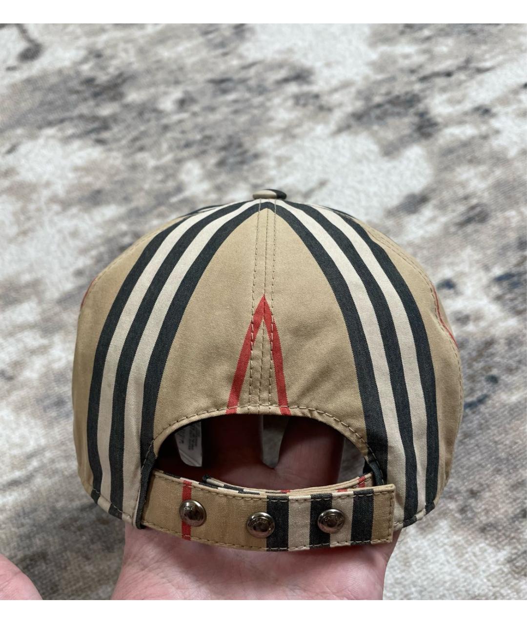 BURBERRY Бежевая хлопковая кепка/бейсболка, фото 4