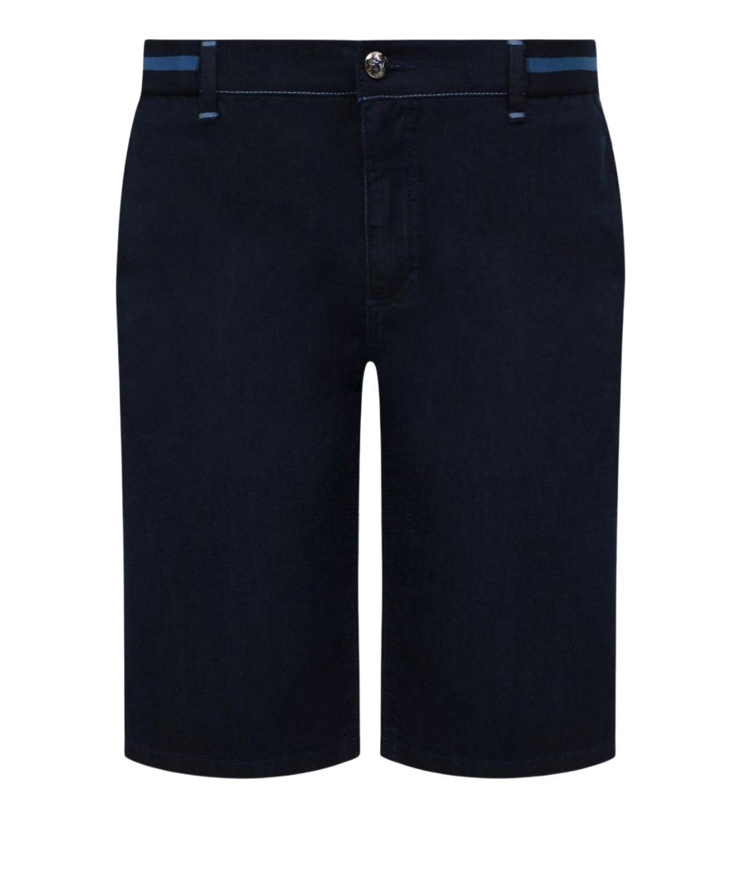 ZILLI Темно-синие хлопко-эластановые шорты, фото 1