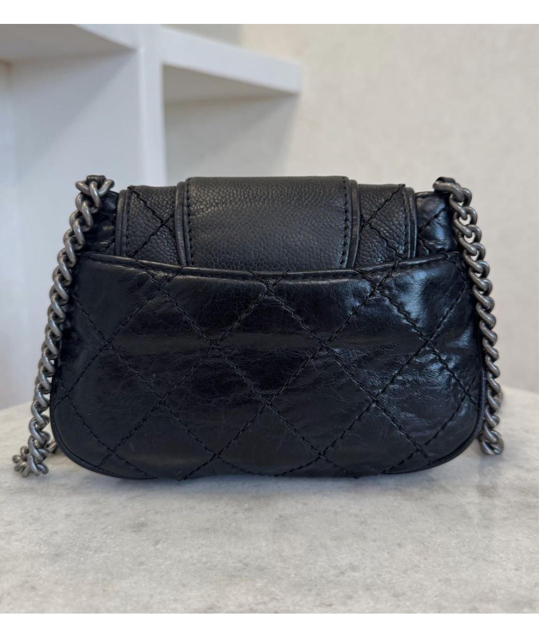 CHANEL Черная кожаная сумка через плечо, фото 6