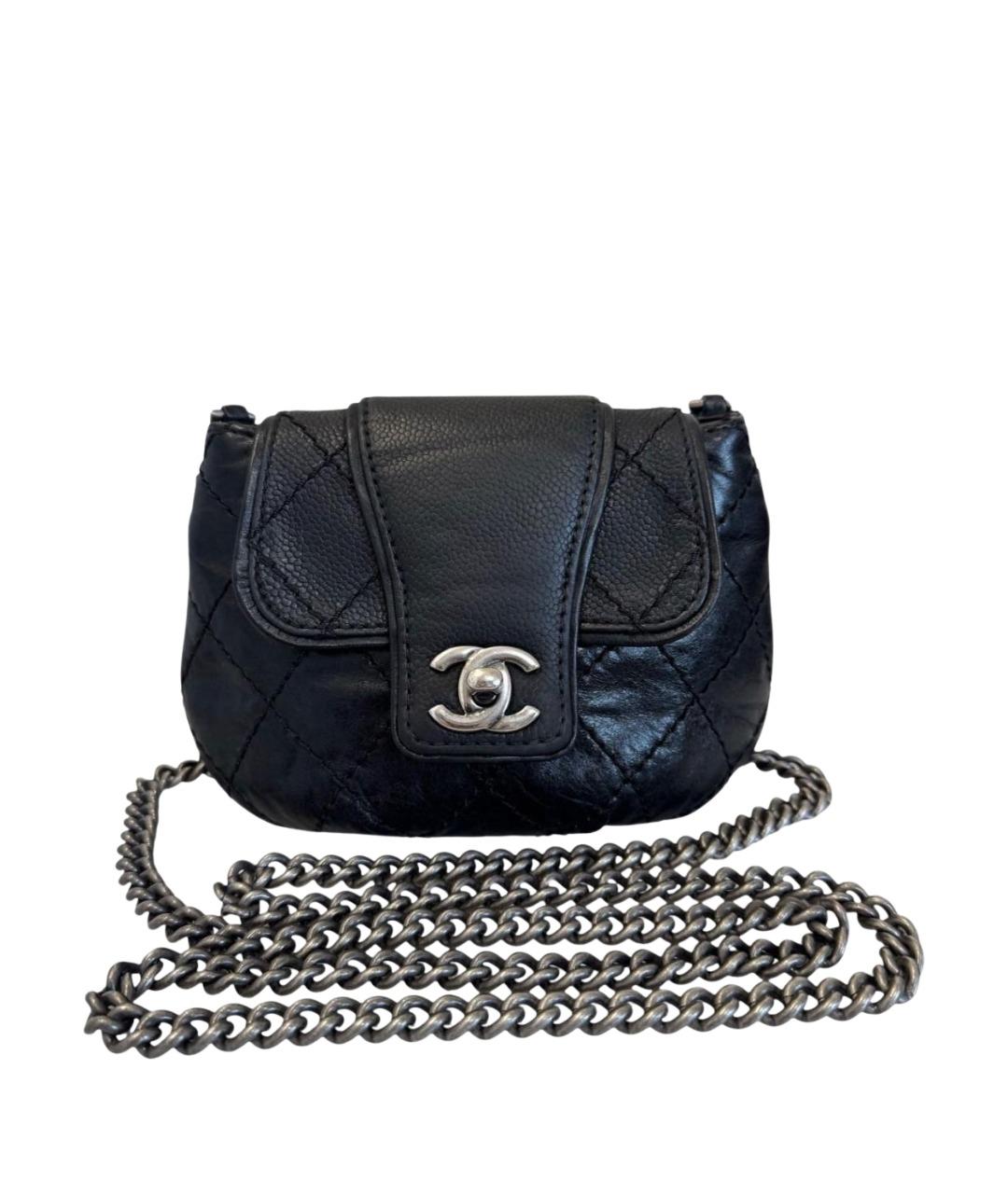 CHANEL Черная кожаная сумка через плечо, фото 1