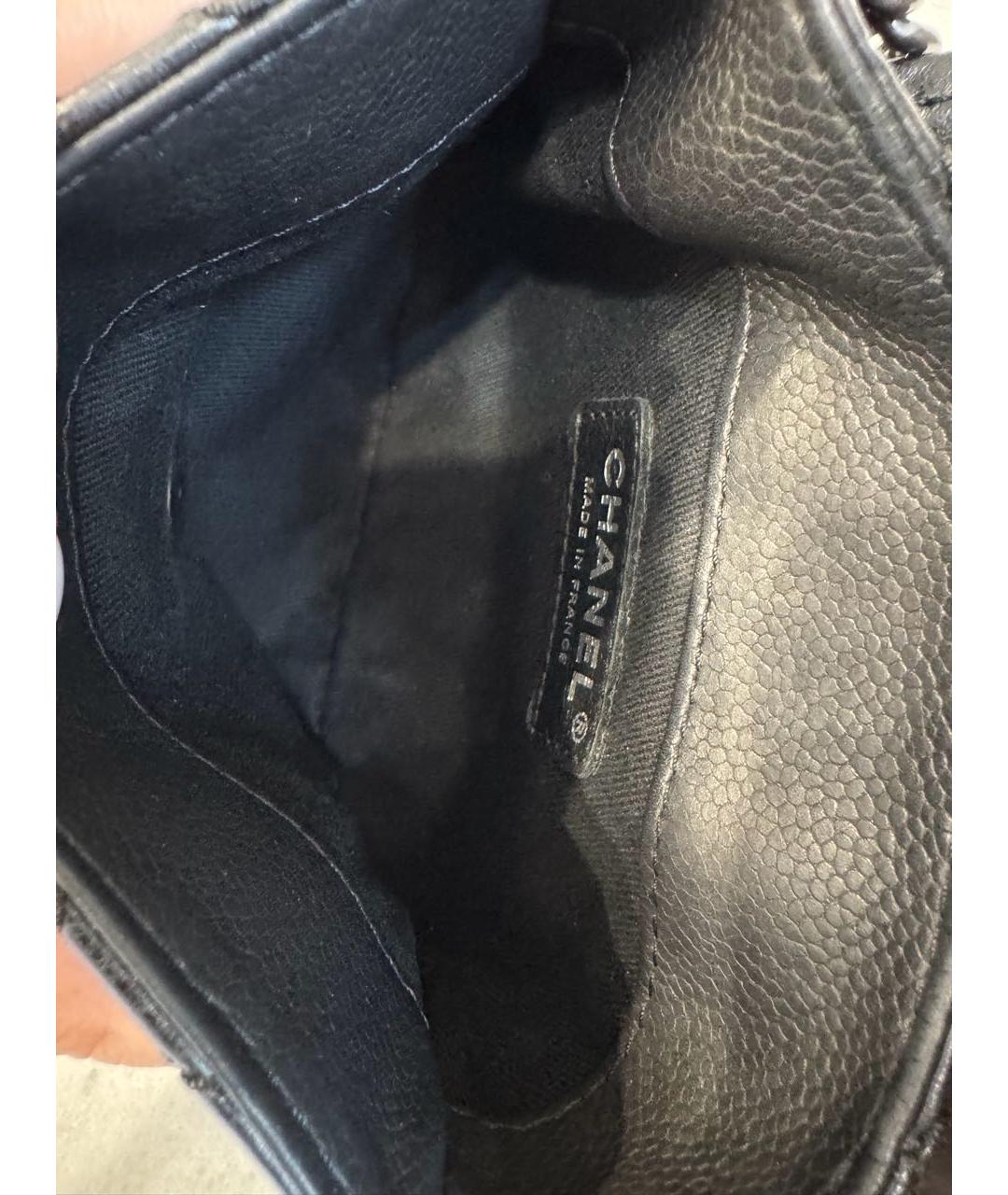 CHANEL Черная кожаная сумка через плечо, фото 7