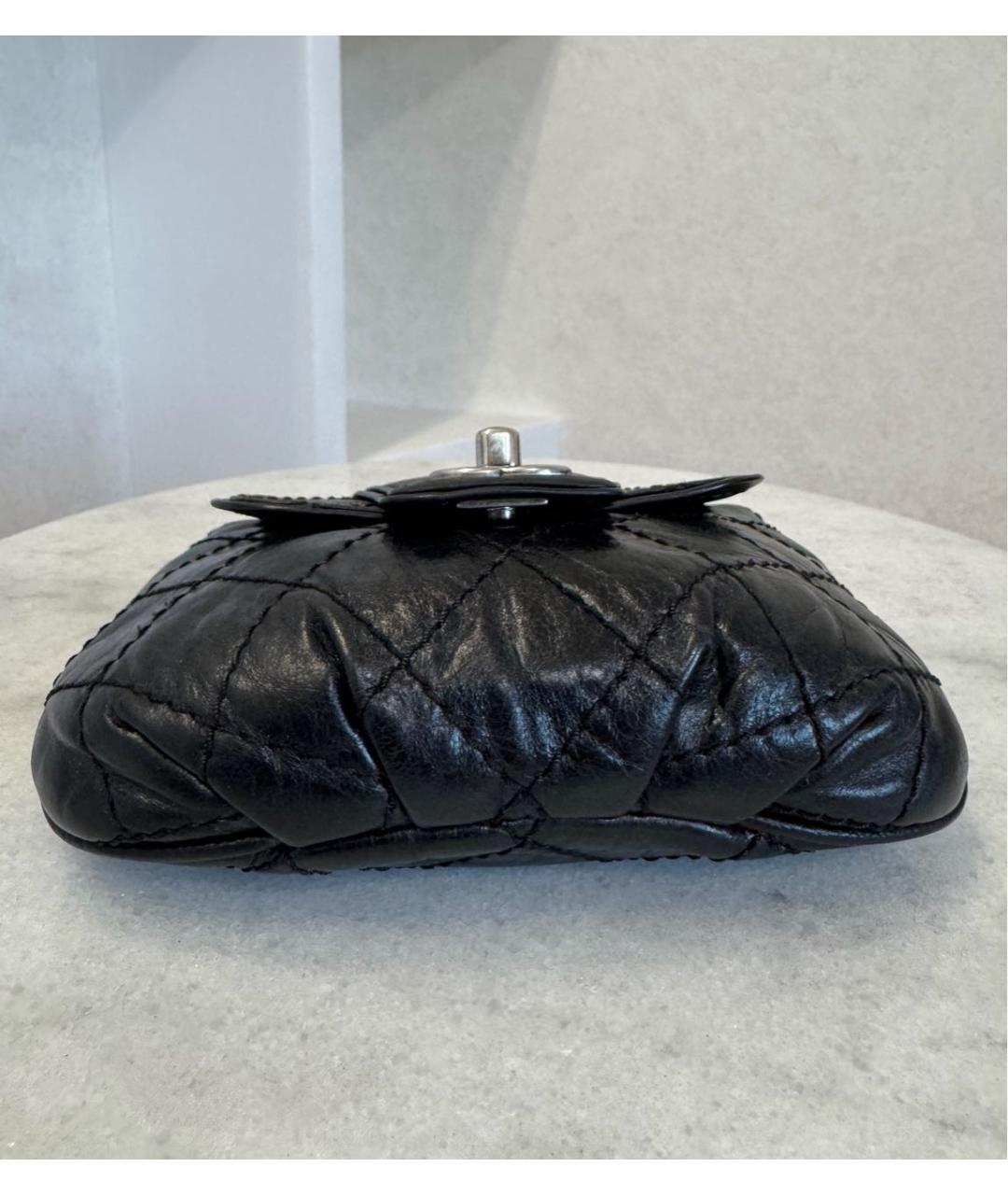 CHANEL Черная кожаная сумка через плечо, фото 8