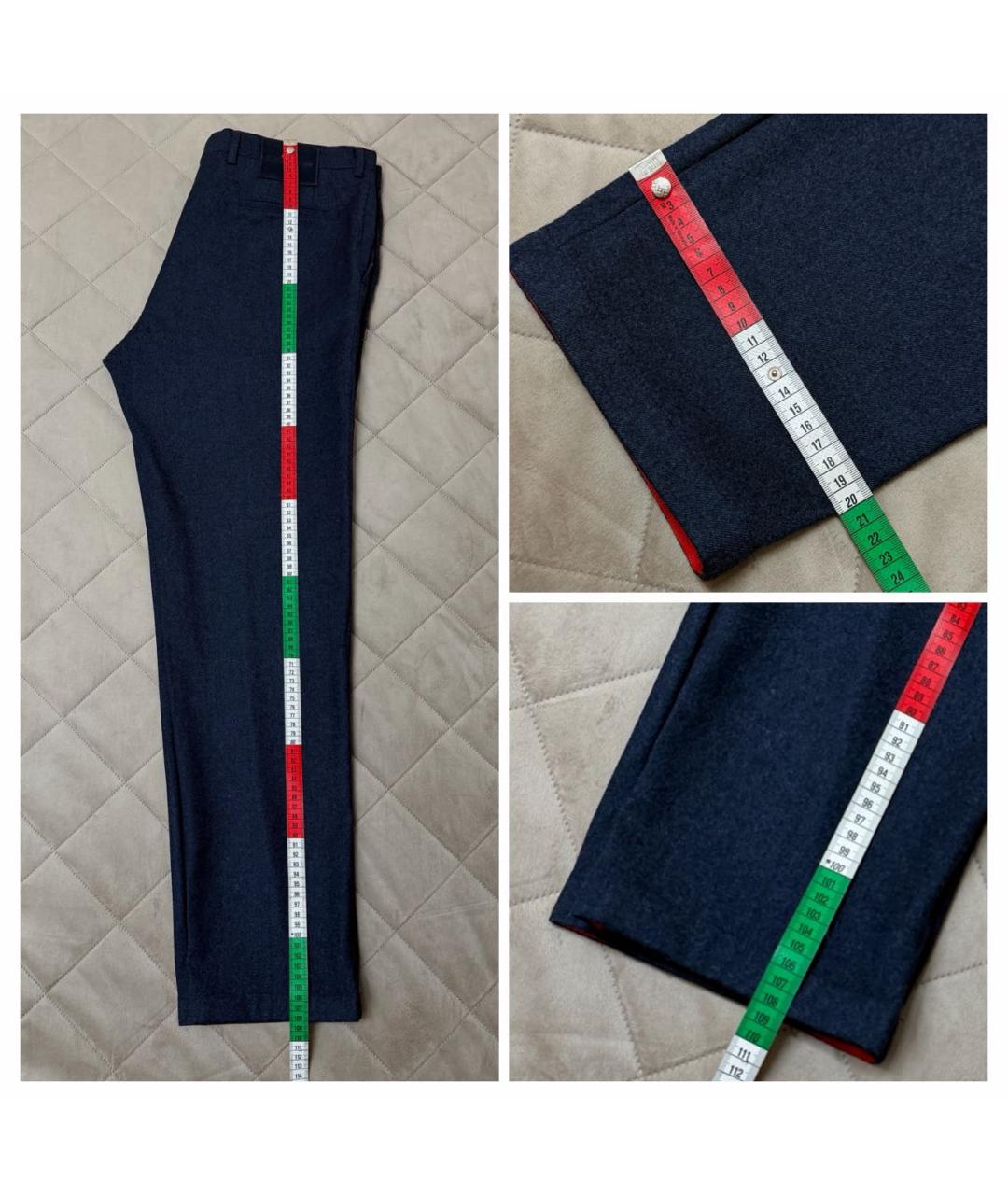 KITON Синие повседневные брюки, фото 6