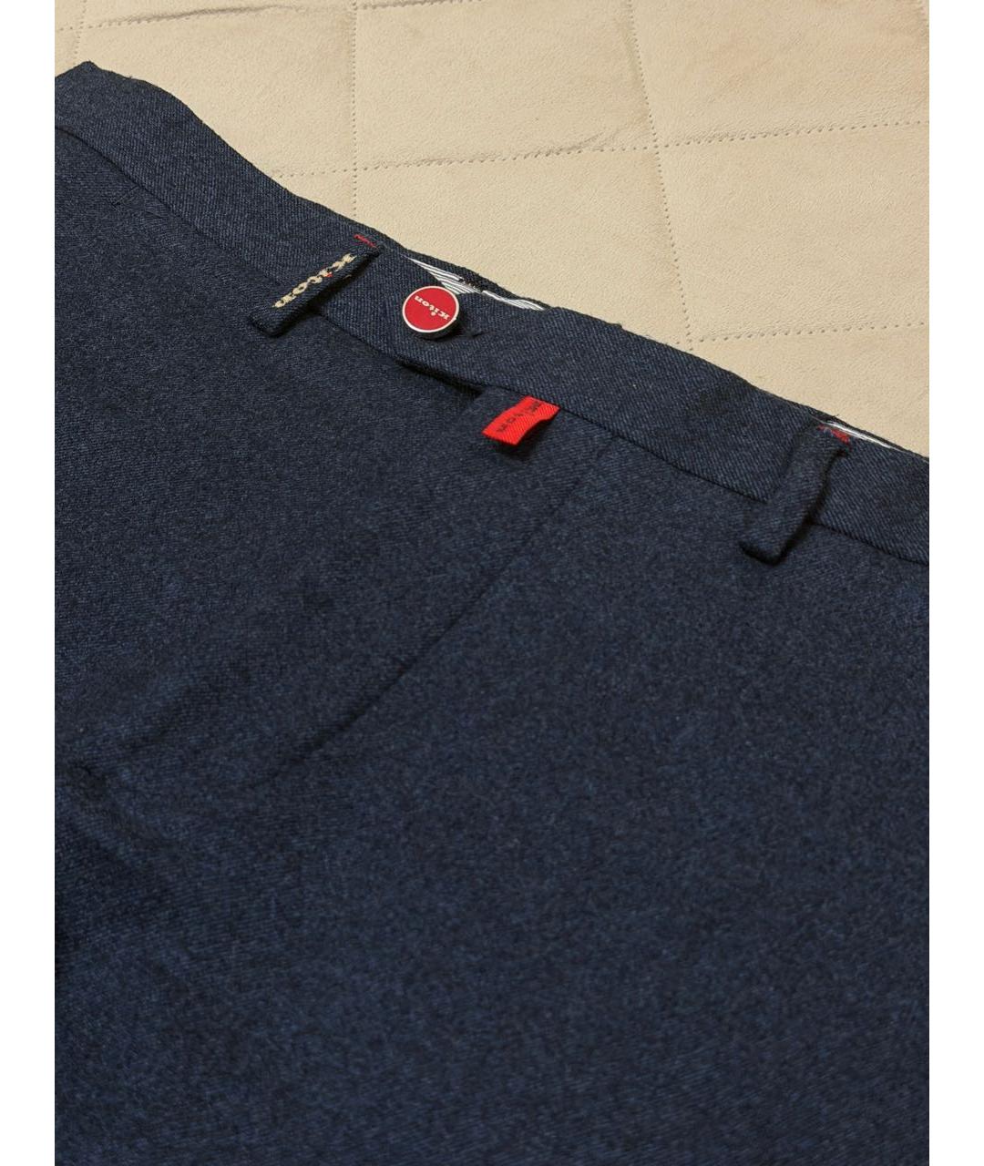 KITON Синие повседневные брюки, фото 5