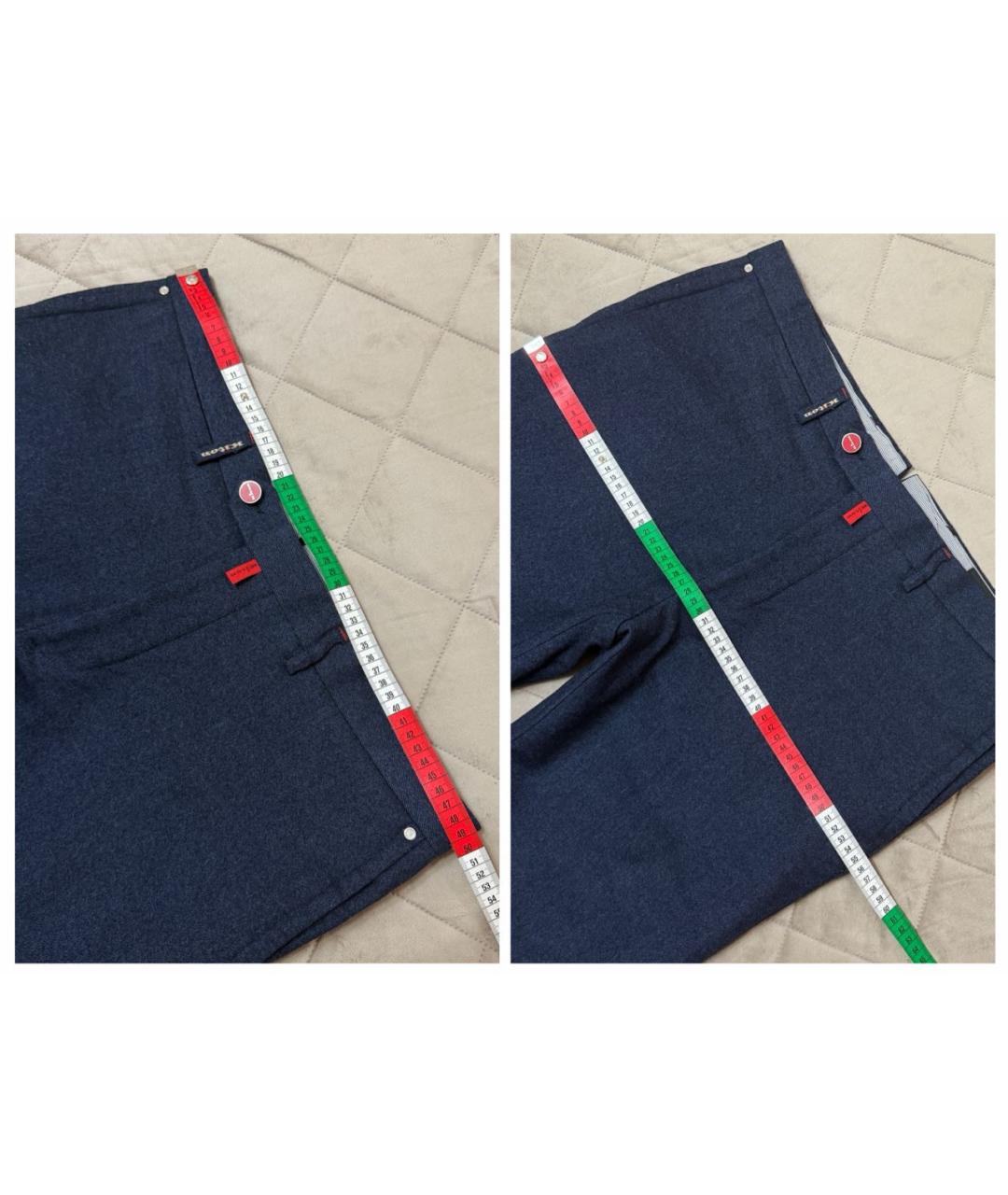 KITON Синие повседневные брюки, фото 8