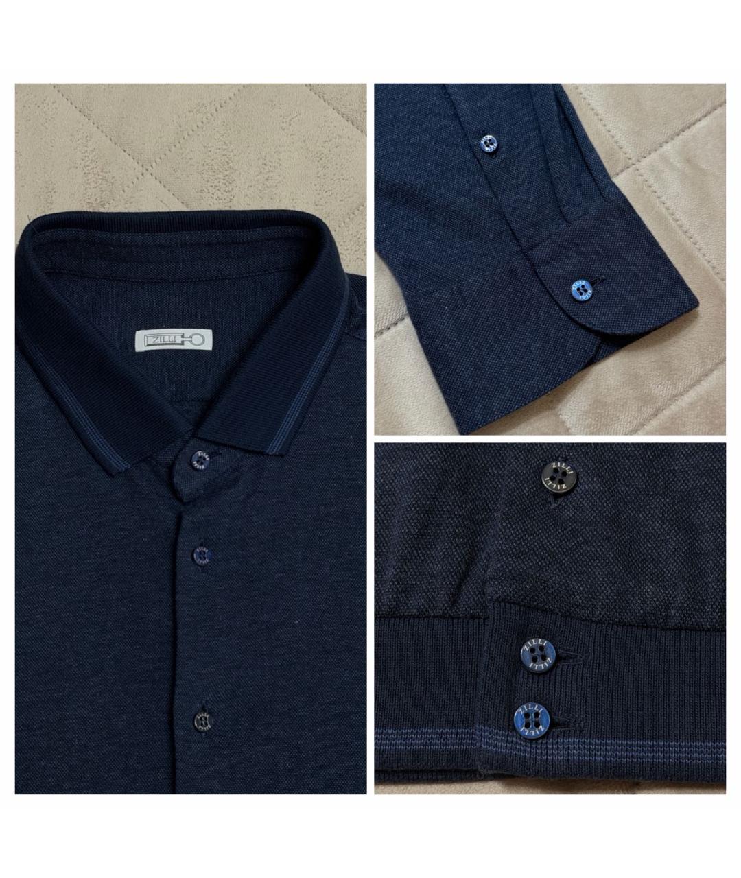 ZILLI Темно-синяя кэжуал рубашка, фото 6