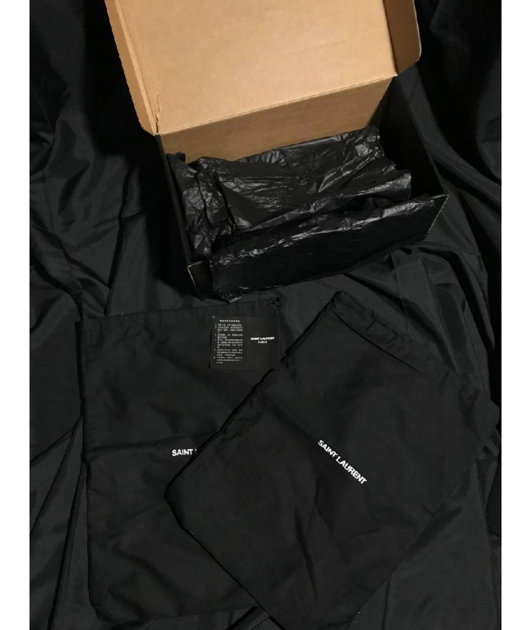 SAINT LAURENT Золотые кожаные низкие кроссовки / кеды, фото 8