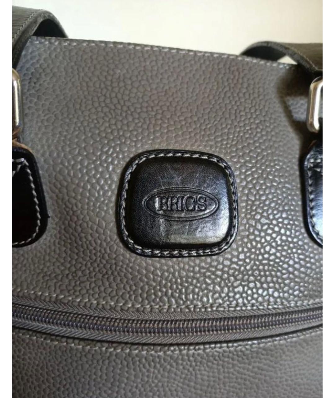 BRIC'S Антрацитовая кожаная сумка тоут, фото 5