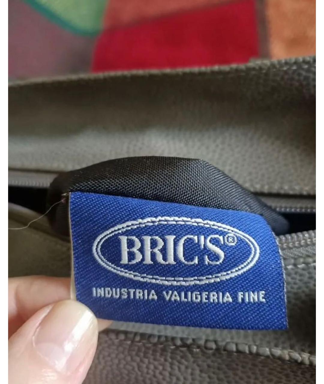 BRIC'S Антрацитовая кожаная сумка тоут, фото 4