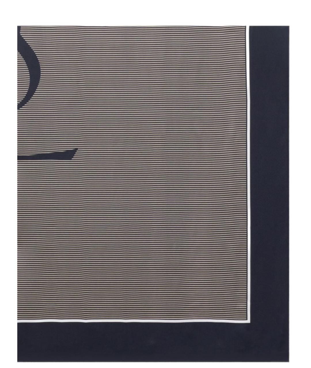 SAINT LAURENT Синий шелковый шарф, фото 4