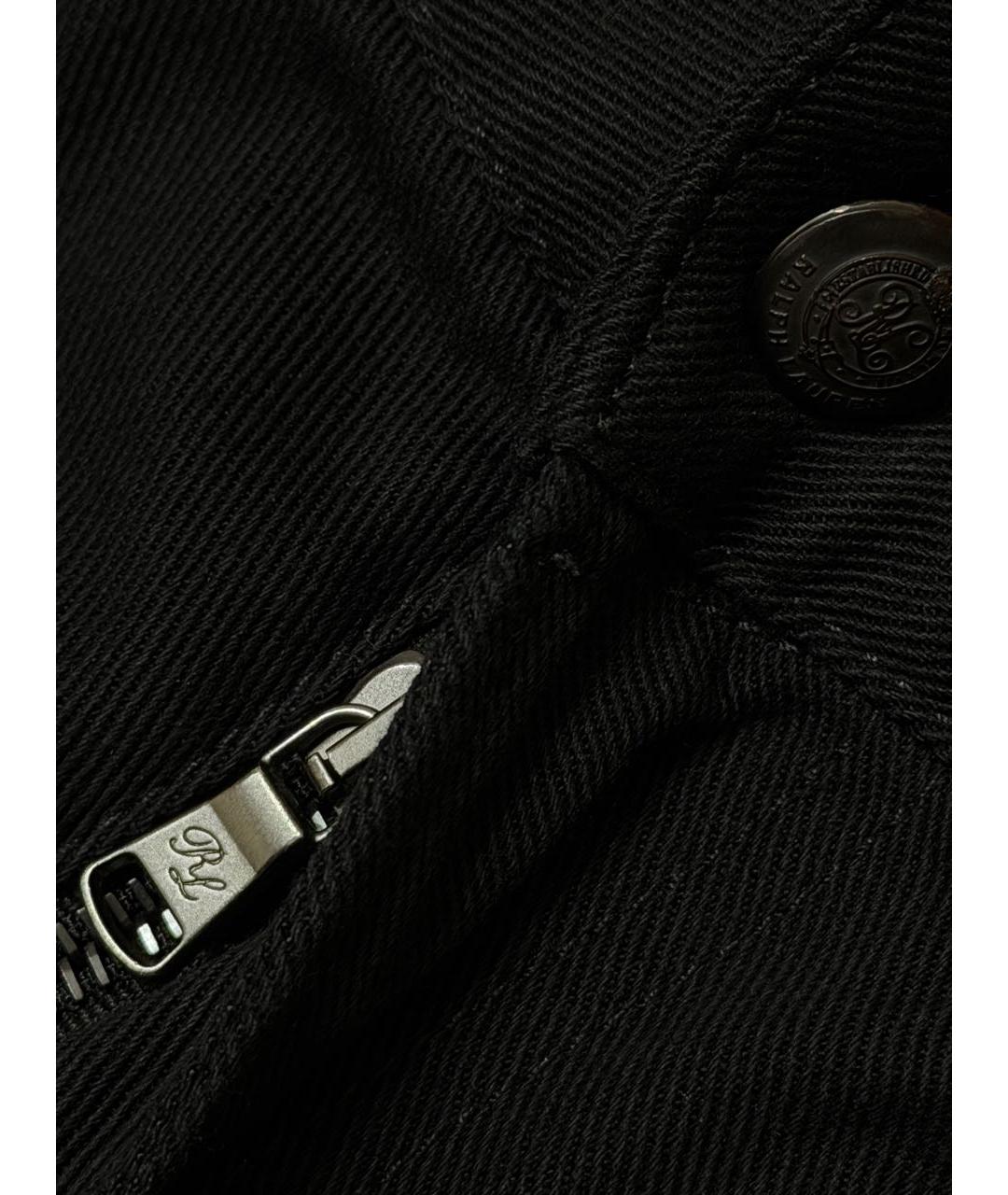 RALPH LAUREN PURPLE LABEL Черные хлопковые джинсы, фото 8